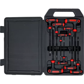 BGS csavarhúzó készlet T-fogantyúval és oldalpengével T-profil (Torx) furattal T10 - T50 9 darabos