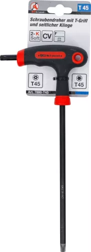 BGS csavarhúzó T-fogantyúval és oldalpengével T-profil (Torx) furattal/furat nélkül T45
