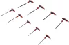 BGS csavarhúzó készlet T-fogantyúval és oldalpengével T-profil (Torx) furattal T10 - T50 9 darabos