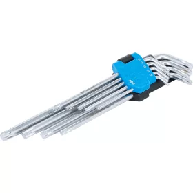 BGS derékszögű kulcs készlet extra hosszú T-profil (Torx) T10 - T50 9 darabos