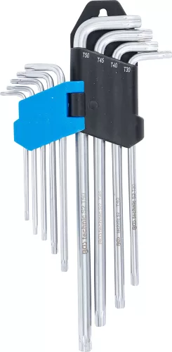 BGS derékszögű kulcs készlet extra hosszú T-profil (Torx) T10 - T50 9 darabos