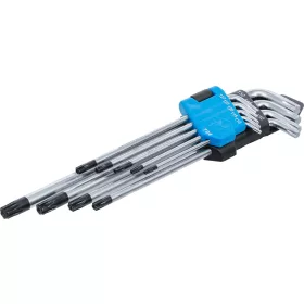 BGS derékszögű kulcs készlet extra hosszú T-profil (Torx) furattal T10 - T50 9 darabos