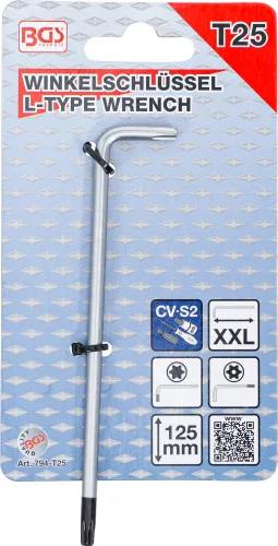 BGS derékszögű kulcs extra hosszú T-profil (Torx) T25