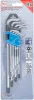 BGS derékszögű kulcs készlet extra hosszú T-profil (Torx) furattal T10 - T50 9 darabos