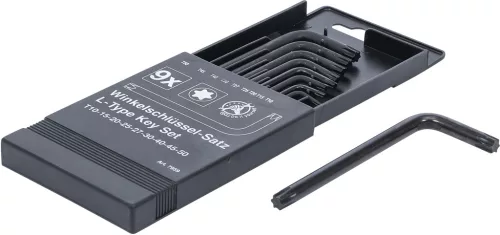 BGS derékszögű kulcs készlet T-profil (Torx) T10 - T50 9 darabos