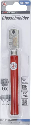 BGS üvegvágó 3 - 4 mm üvegvastagsághoz 130 mm