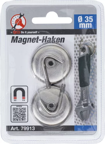 BGS mágnes-kampó kerek Ø 34 mm 2 darabos 3,5 kg