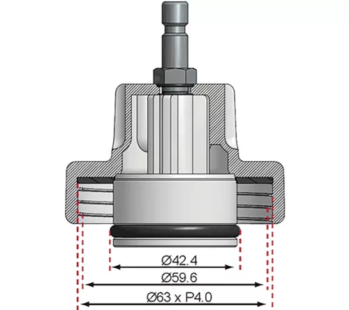 BGS 13-as sz. adapter a BGS 8027-hez, 8098 Chrysler, Mercedes-Benz
