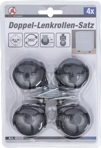 BGS dupla vezetőgörgő-készlet Ø 40 mm 4 darabos