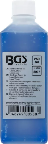 BGS kontrasztanyag szivárgásérzékelő / szivárgásvizsgáló készülékhez 250 ml a BGS 8037-hez