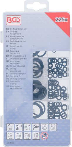 BGS o-gyűrű készlet Ø 3 - 22 mm 225 darabos