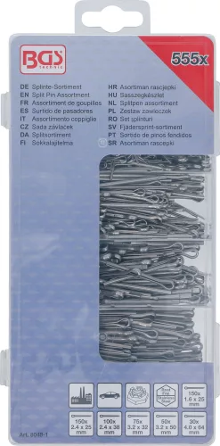 BGS sasszegkészlet nemesacél Ø 1,6 - 4,0 mm 555 darabos