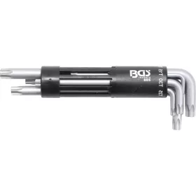BGS derékszögű kulcs készlet extra hosszú T-profil (Torx) T10 furattal - T50 8 darabos