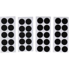 BGS tépőzáras korongok öntapadó fekete 40 darabos
