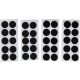 BGS tépőzáras korongok öntapadó fekete 40 darabos