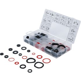 BGS tömítőgyűrű-készlet Gumi és üvegszál 141 darabos