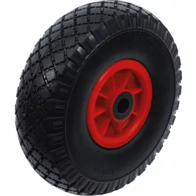 BGS kerék kézikocsihoz / talicskához PU, piros/fekete 260 mm