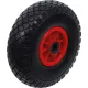 BGS kerék kézikocsihoz / talicskához PU, piros/fekete 260 mm