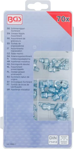 BGS zsírzógomb-készlet metrikus / coll méretek 70 darabos