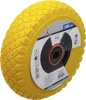 BGS kerék kézikocsihoz / talicskához PU, sárga/fekete 260 mm