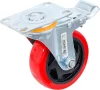 BGS vezetőgörgő fékezhető piros/fekete Ø 100 mm