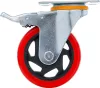 BGS vezetőgörgő fékezhető piros/fekete Ø 100 mm