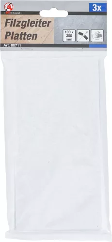 BGS filc alátét lapok fehér 100 x 200 mm 3 darabos