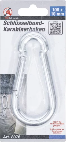 BGS kulcscsomó-karabiner 100 x 10 mm