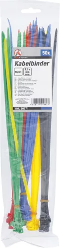 BGS kábelkötegelő-készlet színes 4,8 x 300 mm 50 darabos