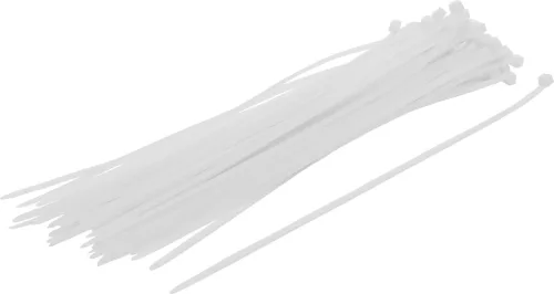 BGS kábelkötegelő-készlet fehér 4,8 x 300 mm 50 darabos