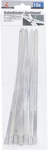 BGS kábelkötegelő-készlet nemesacél rozsdamentes 7,0 x 200 mm 10 darabos