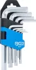 BGS derékszögű kulcs készlet rövid Belső hatszögletű 1,5 - 10 mm 9 darabos