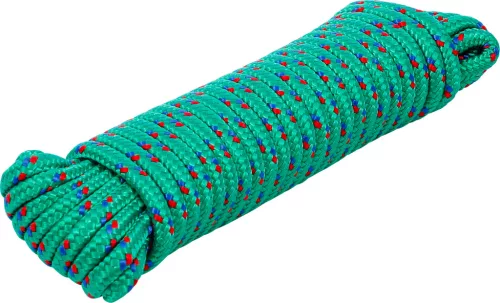 BGS műanyag kötél / univerzális kötél 6 mm x 10 m zöld