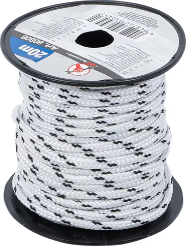 BGS műanyag kötél / univerzális kötél 3 mm x 20 m fekete / vit