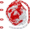 BGS lánckorlát piros / fehér 4 karabiner műanyag 7,5 m