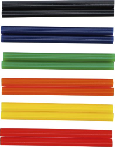 BGS melegenragasztó-patronok vegyes színű Ø 11 mm, 150 mm 12 darabos