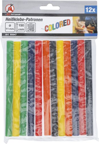 BGS melegenragasztó-patronok vegyes színű Ø 11 mm, 150 mm 12 darabos