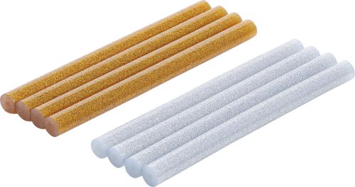 BGS melegenragasztó-patronok arany-/ezüst-metál Ø 11 mm, 150 mm 8 darabos