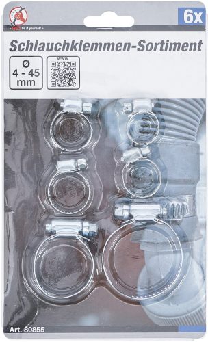 BGS tömlőbilincs-készlet Ø 4 - 45 mm 6 darabos