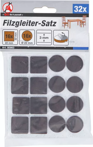 BGS filc alátét barna 32 darabos