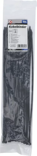 BGS kábelkötegelő-készlet fekete 4,5 - 350 mm 50 darabos