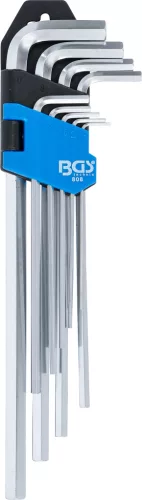 BGS derékszögű kulcs készlet extra hosszú Belső hatszögletű 1,5 - 10 mm 9 darabos