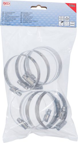 BGS tömlőbilincs INOX 50 x 70 mm 10 darabos