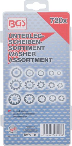 BGS rugós alátét készlet 720 darabos