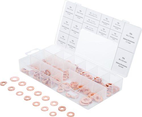 BGS injektor réztömítés készlet 150 darabos