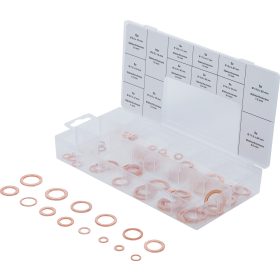 BGS tömítőgyűrű-készlet Vörösréz metrikus Olajleeresztő csavarok 75 darabos