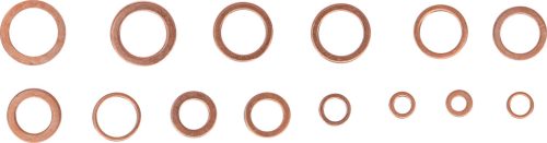 BGS tömítőgyűrű-készlet Vörösréz metrikus Olajleeresztő csavarok 75 darabos