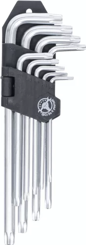 BGS derékszögű kulcs készlet hosszú T-profil (Torx) T10 - T50 9 darabos