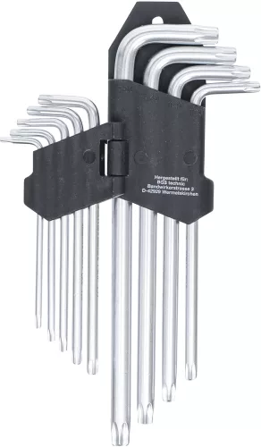 BGS derékszögű kulcs készlet hosszú T-profil (Torx) T10 - T50 9 darabos