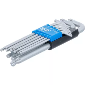 BGS derékszögű kulcs készlet T-profil (Torx) gömbfejes T10 - T50 9 darabos